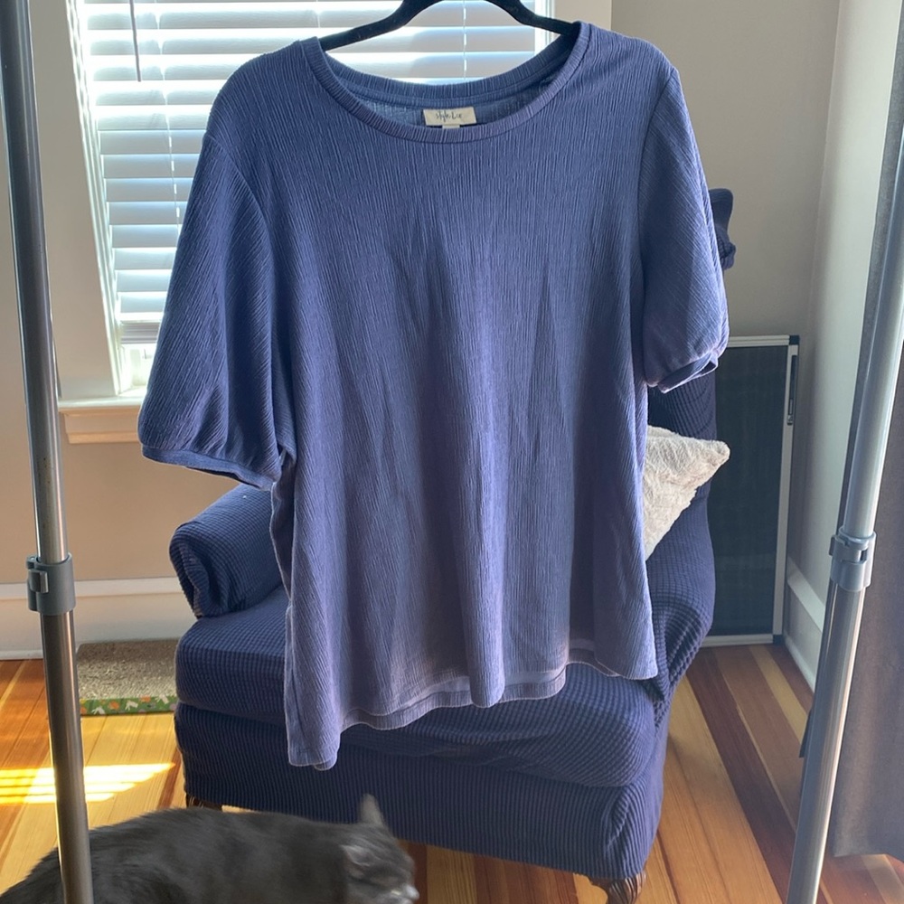 Style and Co 2X blue top